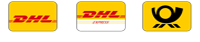 Wir versenden mit DHL