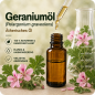 Preview: ERASVITAL Geraniumöl – 100 % naturreines ätherisches Öl aus Pelargonium graveolens