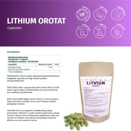 Lithium Orotat liposomal 5 mg per capsule