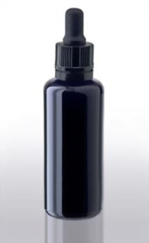 Violettglasflasche Mironglas Lichtschutz mit Pipettenverschluß, 100 ml