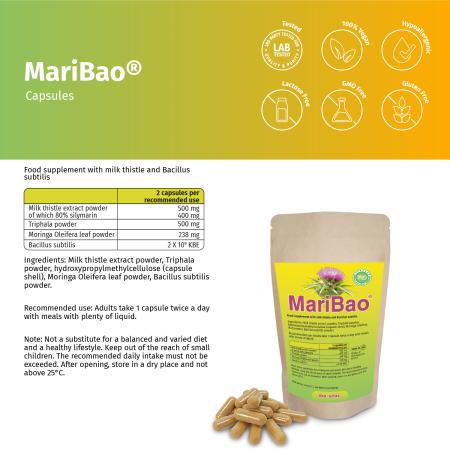 MariBao® Pflanzen Komplex Kapseln – Mit Mariendistel, Triphala & Moringa