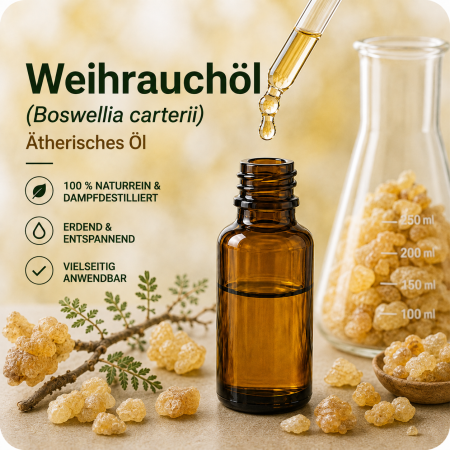Weihrauchöl 100 % naturrein - Ätherisches Öl - Boswellia serrata - Indischer Weihrauch