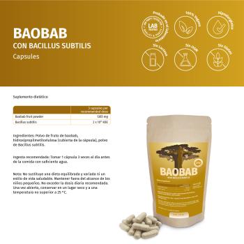 Baobab Fruchtpulver mit Bacillus Subtilis Kapseln