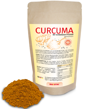 Curcuma Kurkuma mit schwarzer Pfeffer Pulver