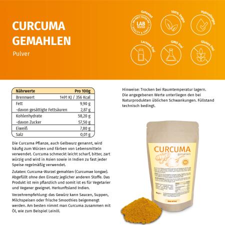 Preview: Kurkuma (Curcuma) Pulver
