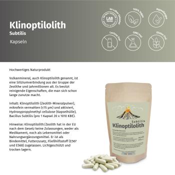 Klinoptilolith Subtilis mit Bacillus Subtilis Kapseln