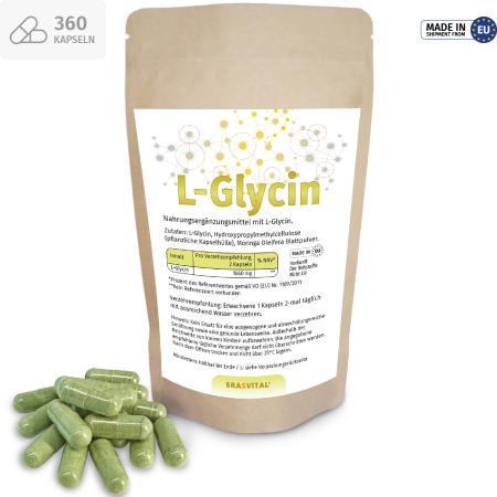 Preview: L-Glycin Kapseln Hochdosiert 1660 mg – Vegan, Laborgeprüft
