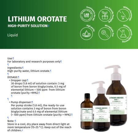Lithium Orotat & Bor Glycinat Kolloidal Flüssig – Hochreine Laborqualität