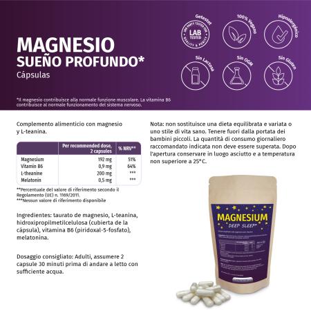 Magnesium Deep Sleep mit Melatonin, Kapseln - für besseren Schlaf