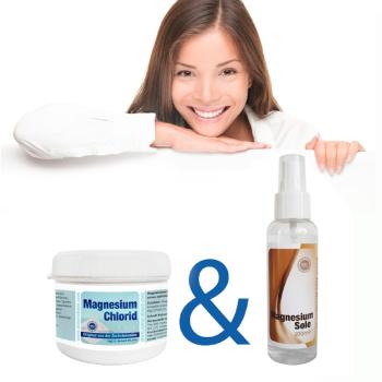 Produktset Nr. 23.2: Magnesiumchlorid Pulver 500 g und 1000 ml Magnesium Sole