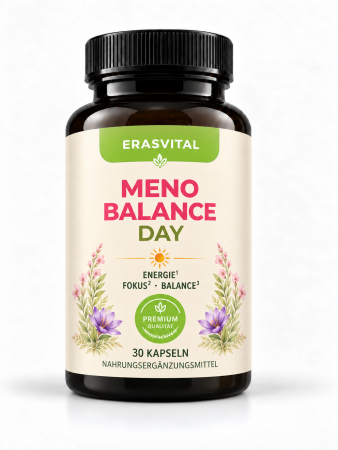 MENO BALANCE day Kapseln für Frauen in und nach den Wechseljahren mit L-Theanin und Frauenmantel