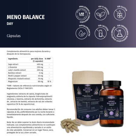 MENO BALANCE NIGHT – Wechseljahre Kapseln mit Magnesium, L-Theanin & Pflanzenextrakten