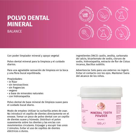 Preview: Mineralisches Zahnpulver BALANCE mit Hydroxylapatit – 100 g