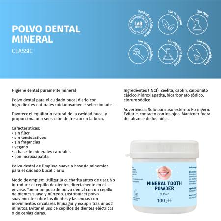 Mineralisches Zahnpulver CLASSIC mit Hydroxylapatit – 100 g