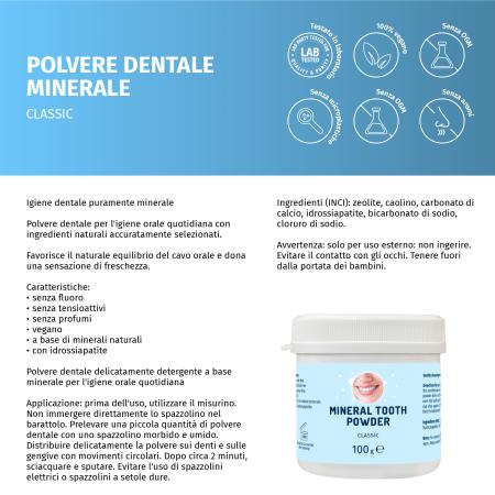 Mineralisches Zahnpulver CLASSIC mit Hydroxylapatit – 100 g