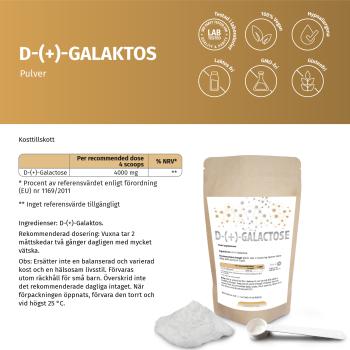 D-(+)-Galactose Pulver - Zum Schutz der Gehirnfunktionen und für mehr Energie, Lactosefrei