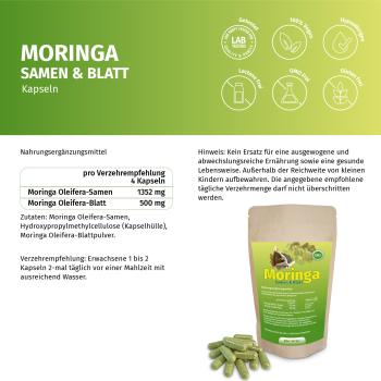 Moringa Samen und Pulver Kapseln