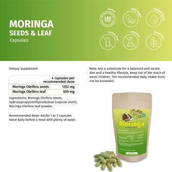 Moringa Samen und Pulver Kapseln