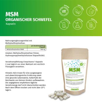 MSM - Methylsulfonylmethan Kapseln