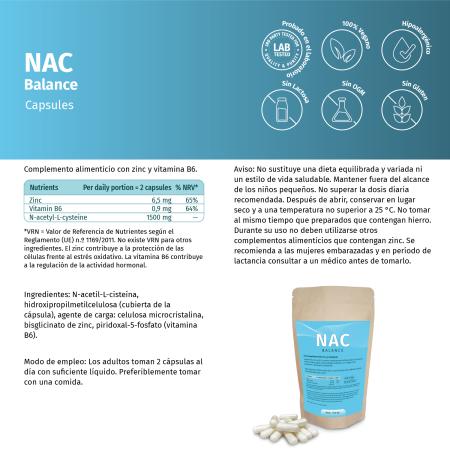 NAC Balance mit N-Acetyl-L-Cystein, Zink und Vitamin B6
