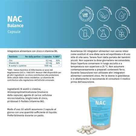 NAC Balance mit N-Acetyl-L-Cystein, Zink und Vitamin B6