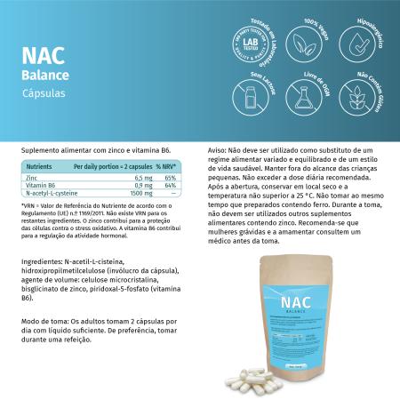NAC Balance mit N-Acetyl-L-Cystein, Zink und Vitamin B6