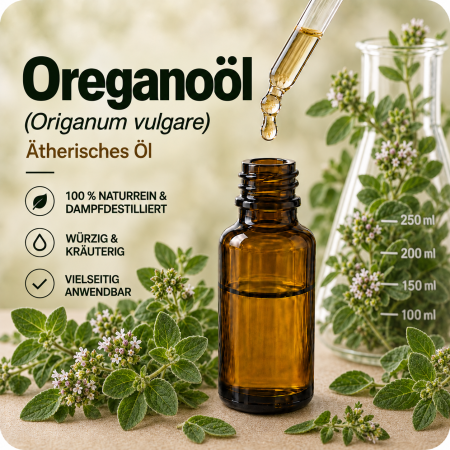 ERASVITAL Oreganoöl – 100 % naturreines ätherisches Öl aus Origanum vulgare