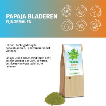 Papaya Blätter und Stängel fein vermahlen
