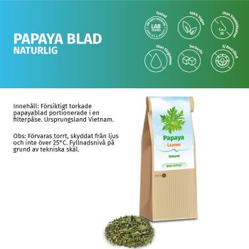 Papaya Blätter und Stengel fein vermahlen