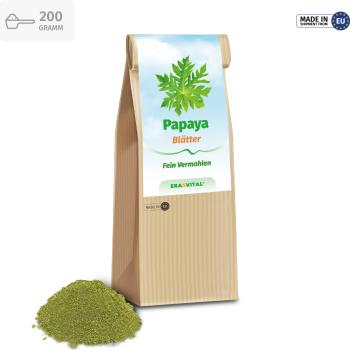 Papaya Blätter und Stängel fein vermahlen
