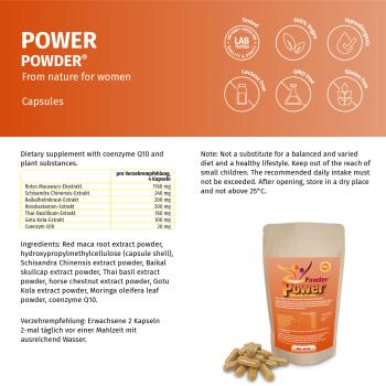 PowerPowder® Kapseln - aus der Natur für die Frau