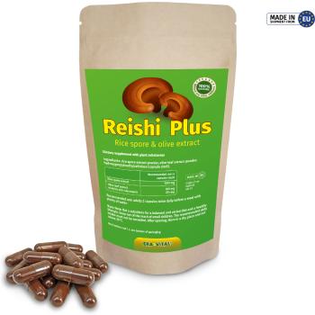 Reishi Sporenextrakt mit Olivenblattextrakt Kapseln. Vegan.