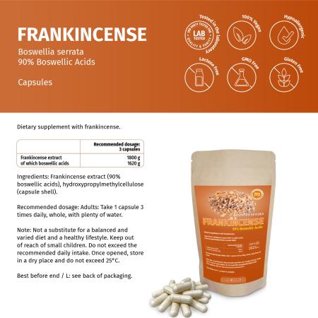 Preview: Weihrauch-Extrakt Kapseln 90% Boswellia säure