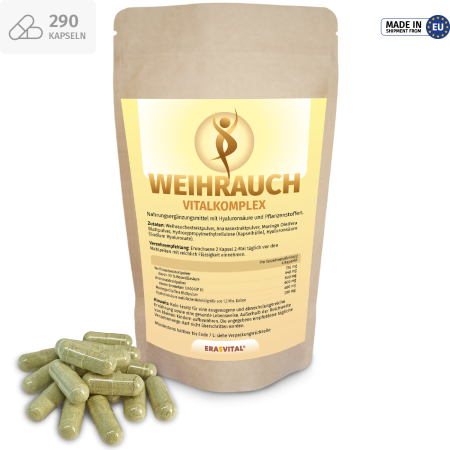 Preview: Weihrauch Vitalkomplex Kapseln mit Boswellia, Bromelain, Moringa & Hyaluronsäure