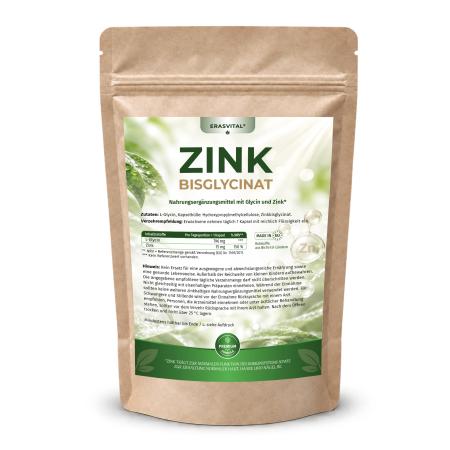 Zink Bisglycinat 15 mg – Zink Chelat mit L-Glycin – 90 Kapseln vegan
