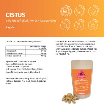Zistrose-, Grapefruitkern-, Klettenwurzel-Extrakten, Kapseln