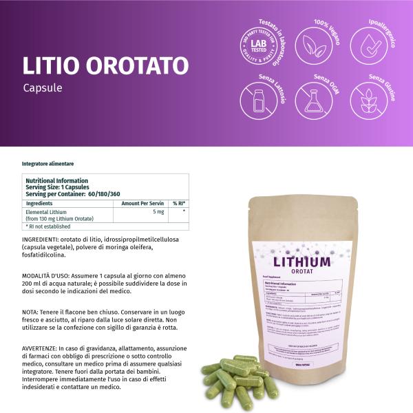 Lithium Orotat liposomal 5 mg per capsule