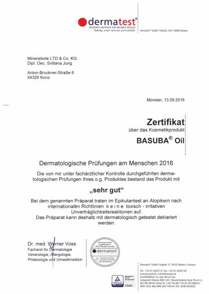 Basuba Oil kosmetik für sehr empfindliche haut