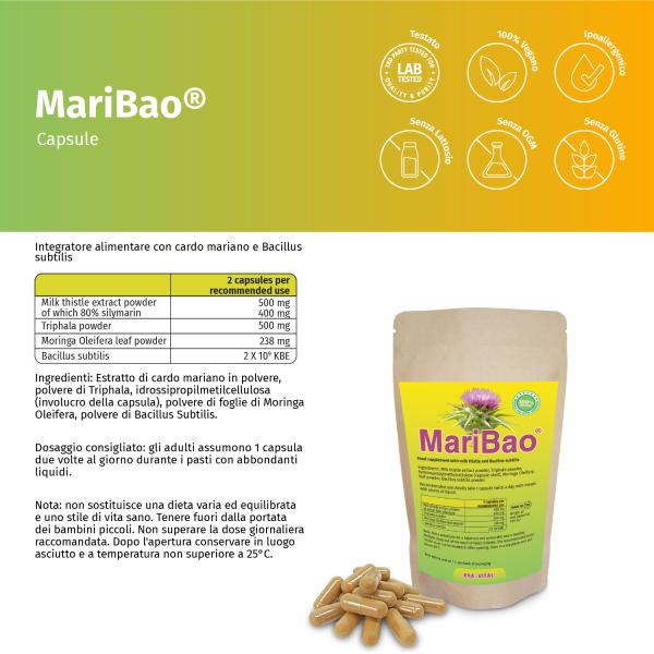 MariBao® Pflanzen Komplex Kapseln – Mit Mariendistel, Triphala & Moringa