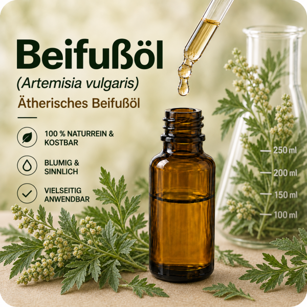 ERASVITAL Beifußöl – 100 % naturreines ätherisches Öl aus Artemisia vulgaris