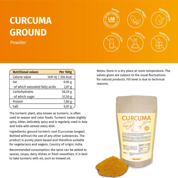 Kurkuma (Curcuma) Pulver