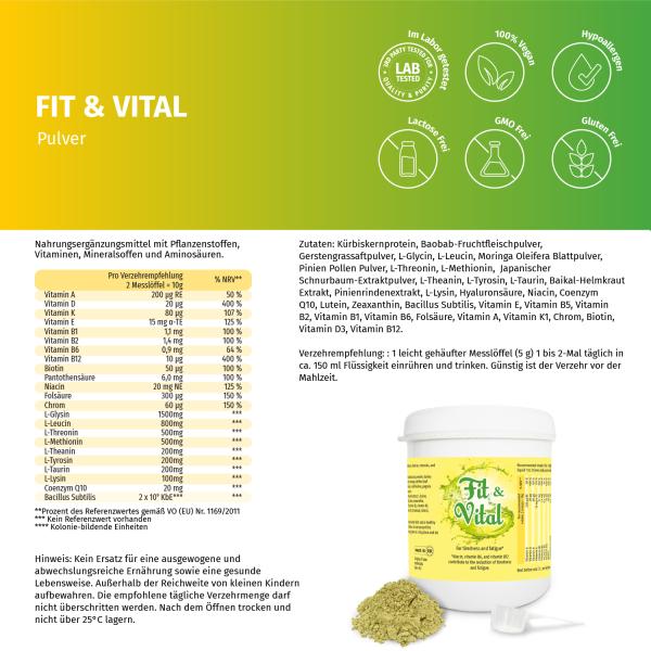 Fit & Vital Pulver - Erfolgreiche Darmsanierung & mehr Energie im Alltag