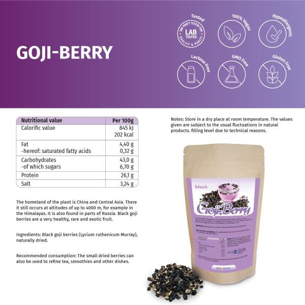 Goji Beeren - schwarz getrocknet