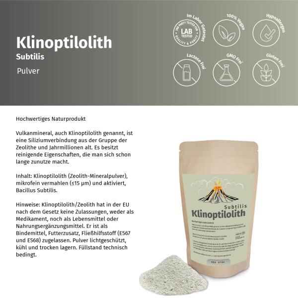 Klinoptilolith Subtilis mit Bacillus Subtilis Pulver