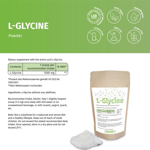 L-Glycin Pulver Rein – Hochdosierte Aminosäure