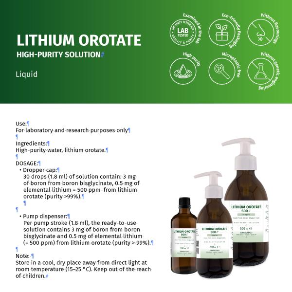 Lithium Orotat & Bor Glycinat Kolloidal Flüssig – Hochreine Laborqualität