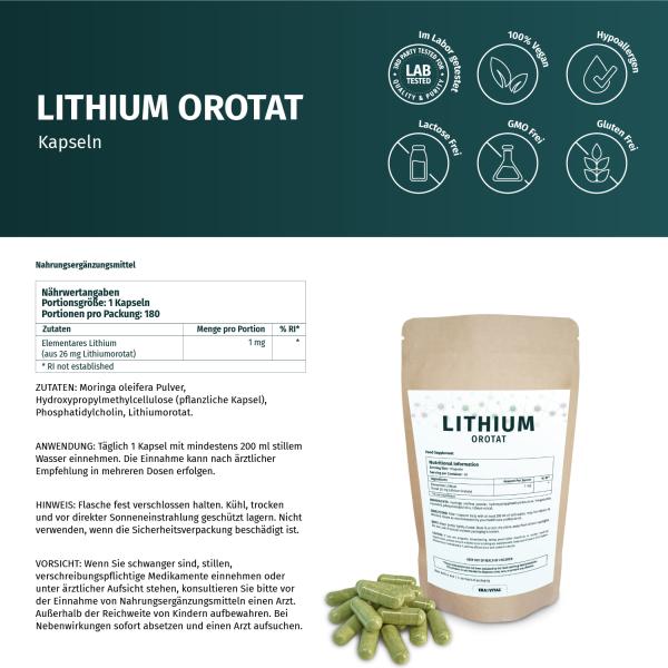 Lithium Orotat Capsules liposomal