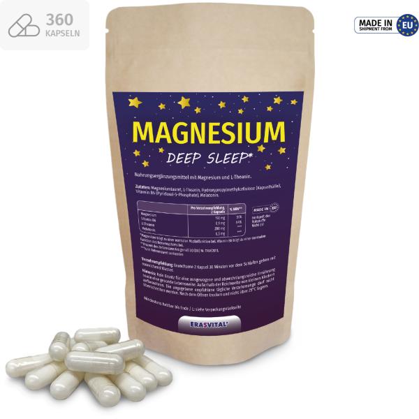 Magnesium Deep Sleep mit Melatonin, Kapseln - für besseren Schlaf