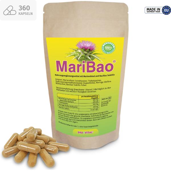MariBao® Pflanzen Komplex Kapseln – Mit Mariendistel, Triphala & Moringa