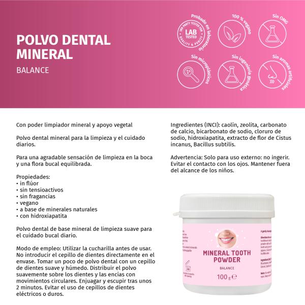 Mineralisches Zahnpulver BALANCE mit Hydroxylapatit – 100 g